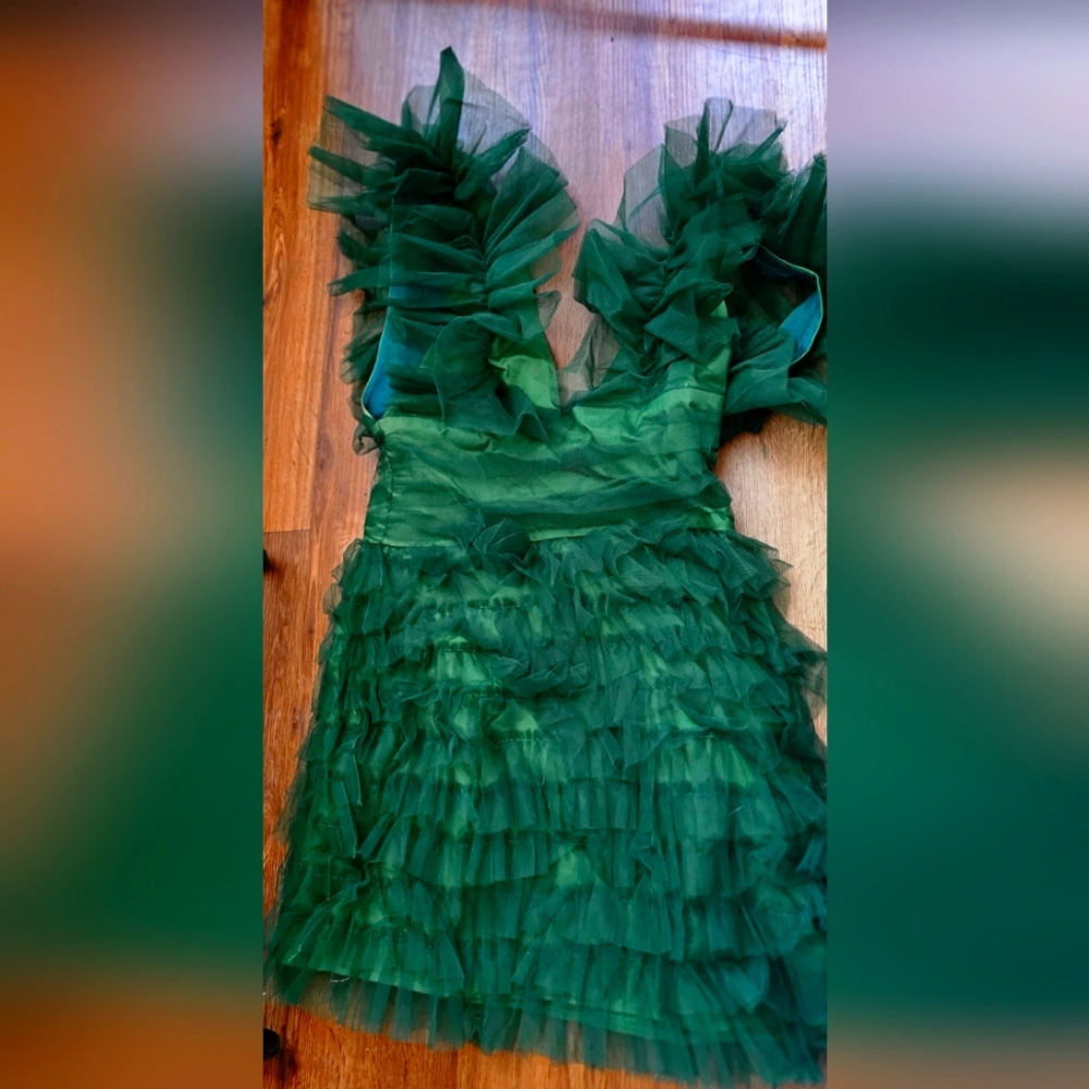 Justine mini dress (green color no magenta)